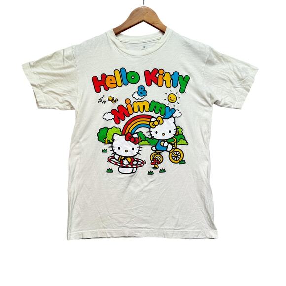 Hello Kitty Mimmy Graphic Tee Cute T Shirt Anime Japan White Ripple Adult M - Picture 1 of 4